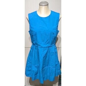 Gap Fit And Flare Blue Knee Length Sleeveless retro fit  Women's Dress Sz 10 A10